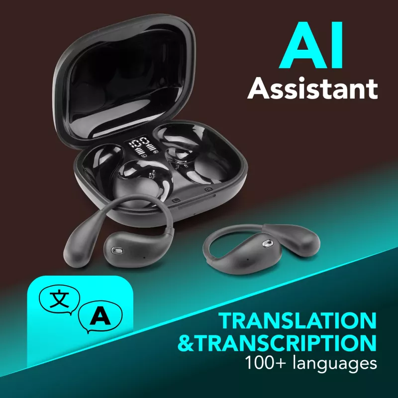 Cellularline Nebit – TWS Translator NEBIT TWS earbuds with real-time translation functionality. Elegant and intelligent, designed to break language barriers and support instant communication and transcription.