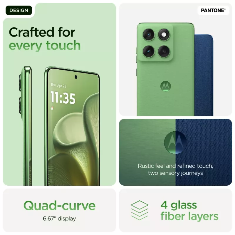 Motorola edge 60 16.9 cm (6.67 inch) Dual SIM Android 15 5G USB Type-C 12 GB 512 GB 5200 mAh Green