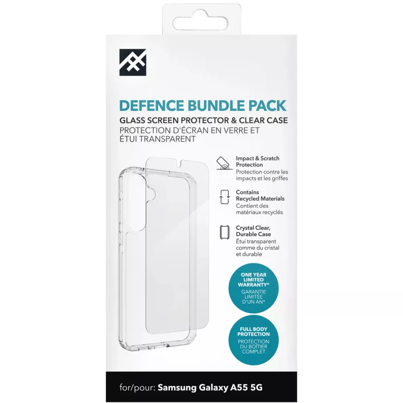 IFROGZ Defence Glass (Bundle) mobile phone case 16.8 cm (6.6 inch) Cover Transparent