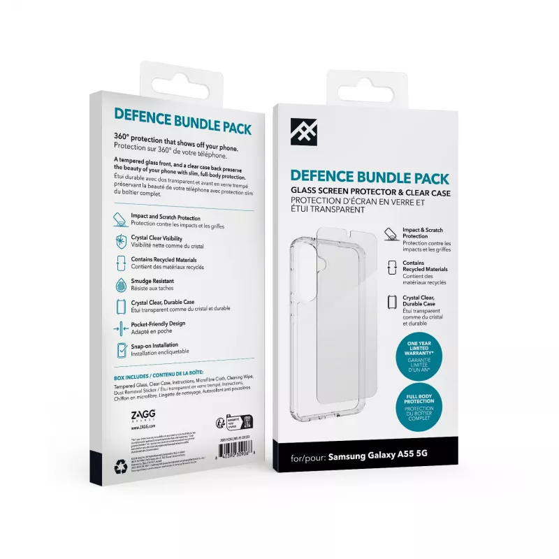 IFROGZ Defence Glass (Bundle) mobile phone case 16.8 cm (6.6 inch) Cover Transparent
