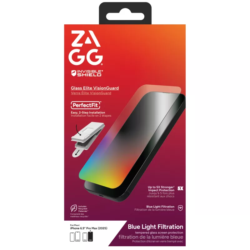 InvisibleShield Glass Elite VG Screen Protector For Apple iPhone 17 Pro Max