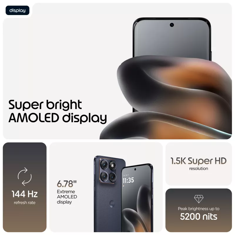 Motorola edge 70 fusion 17.2 cm (6.78 inch) Dual SIM Android 16.0 5G USB Type-C 8 GB 256 GB 7000 mAh Black