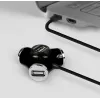 Axagon HUE-X3B interface hub USB 2.0 480 Mbit/s Black