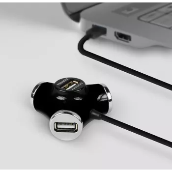 Axagon HUE-X3B interface hub USB 2.0 480 Mbit/s Black