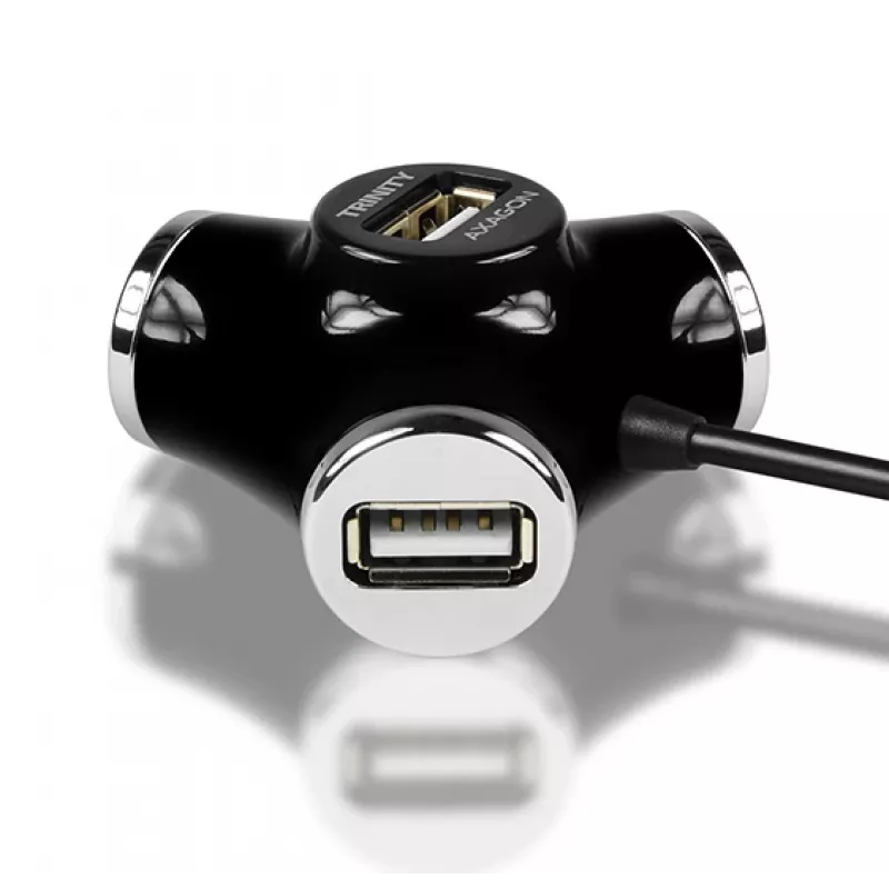 Axagon HUE-X3B interface hub USB 2.0 480 Mbit/s Black