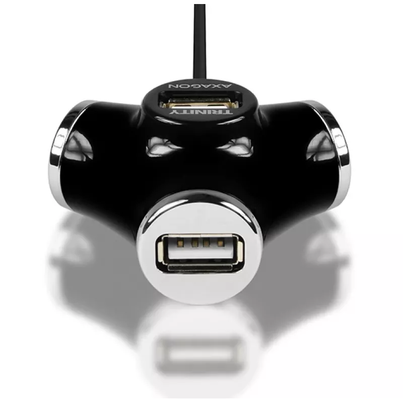 Axagon HUE-X3B interface hub USB 2.0 480 Mbit/s Black
