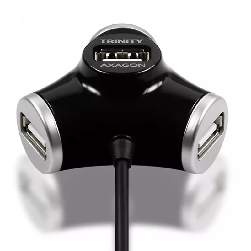 Axagon HUE-X3B interface hub USB 2.0 480 Mbit/s Black