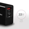 Axagon ACU-PQ22 mobile device charger Mobile phone, Power bank, Smartphone, Smartwatch, Tablet, Universal Black AC Fast charging Indoor