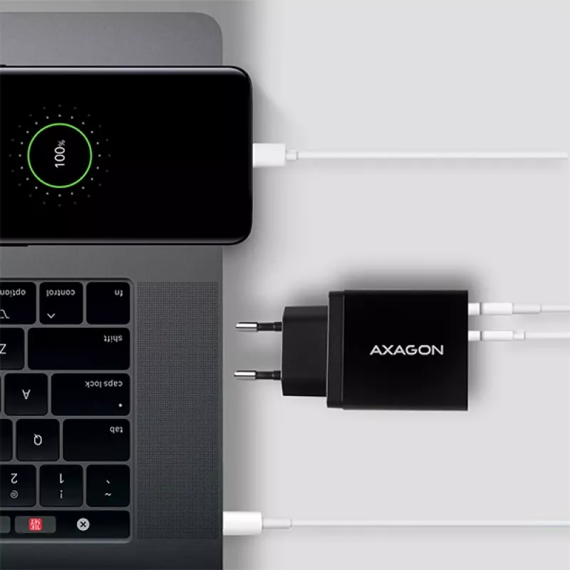 Axagon ACU-PQ22 mobile device charger Mobile phone, Power bank, Smartphone, Smartwatch, Tablet, Universal Black AC Fast charging Indoor