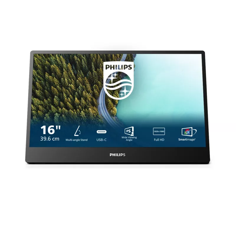 Philips 3000 series 16B1P3302/01 computer monitor 39.6 cm (15.6 inch) 1920 x 1080 pixels Full HD LED Black