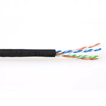 ACT CAT6 U/UTP stranded patch black 305 m, 305 m, Cat6, Black