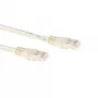 ACT Ivory 5 meter U/UTP CAT6A patch cable with RJ45 connectors