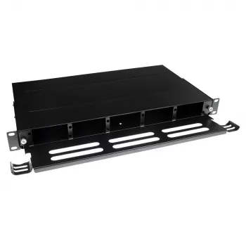 ACT Fiber panel High Density for 5 MTP®-MPO cassettes, PG11, PG13, Black, Metal