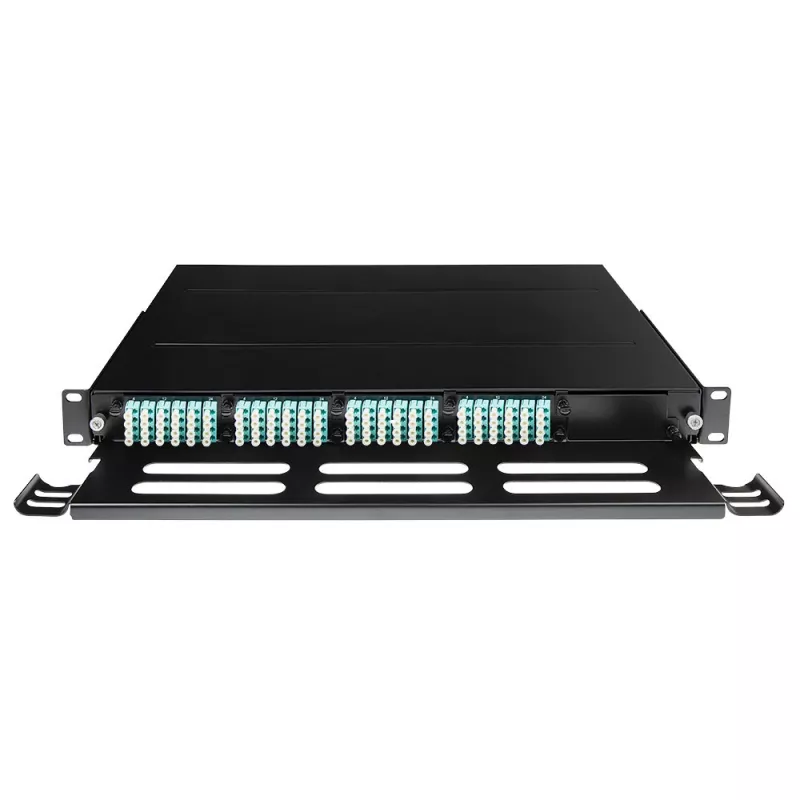 ACT Fiber panel High Density for 5 MTP®-MPO cassettes, PG11, PG13, Black, Metal