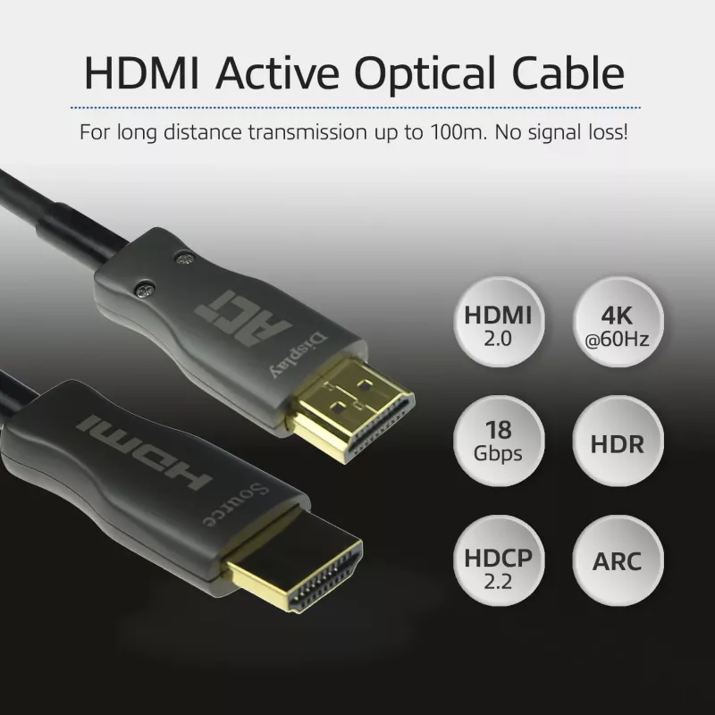 ACT 60 meters HDMI Premium 4K Active Optical Cable v2.0 HDMI-A male - HDMI-A male