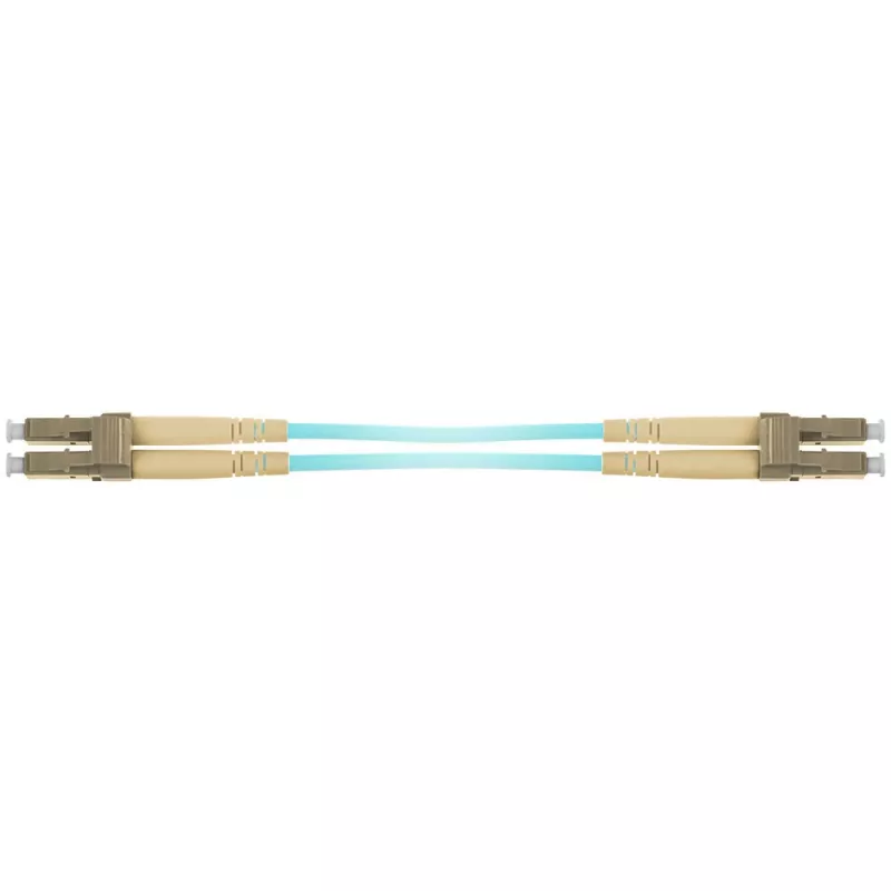 ACT 40 meter multimode 50/125 OM3 duplex armored fiber patch cable with LC connectors