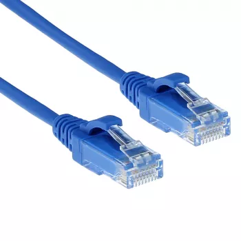 ACT Blue 5 meter LSZH U/UTP CAT6 datacenter slimline patch cable snagless with RJ45 connectors