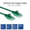 ACT Green 10 meter LSZH U/UTP CAT6 datacenter slimline patch cable snagless with RJ45 connectors