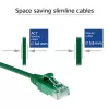 ACT Green 10 meter LSZH U/UTP CAT6 datacenter slimline patch cable snagless with RJ45 connectors
