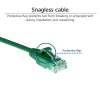 ACT Green 10 meter LSZH U/UTP CAT6 datacenter slimline patch cable snagless with RJ45 connectors