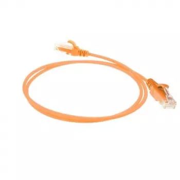 ACT Orange 1 meter LSZH U/UTP CAT6 datacenter slimline patch cable snagless with RJ45 connectors