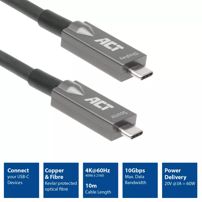 ACT USB-C 3.2 Gen2 Active Optical Cable (AOC) connection cable, 10m