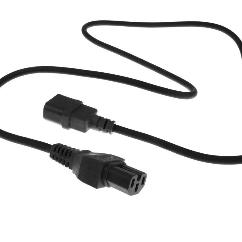 ACT Powercord C14 - C15 black 3 m, 3 m, C14 coupler, C15 coupler, 250 V, 10 A