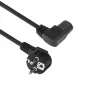 ACT Powercord mains connector CEE7/7 male (angled) - C15 (angled left) IEC60320 black 2 m