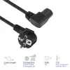 ACT Powercord mains connector CEE7/7 male (angled) - C15 (angled left) IEC60320 black 2 m