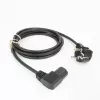 ACT Powercord mains connector CEE7/7 male (angled) - C15 (angled left) IEC60320 black 2 m