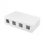 ACT Unloaded surface keystone mount box for 4 keystone jacks