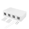 ACT Unloaded surface keystone mount box for 4 keystone jacks