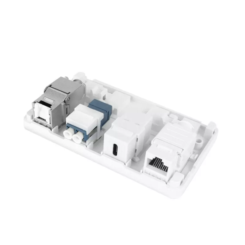 ACT Unloaded surface keystone mount box for 4 keystone jacks