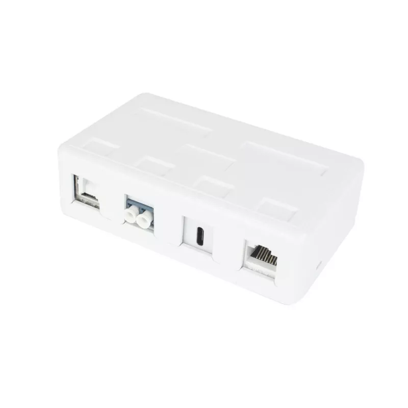 ACT Unloaded surface keystone mount box for 4 keystone jacks