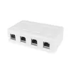 ACT Unloaded surface keystone mount box for 4 keystone jacks
