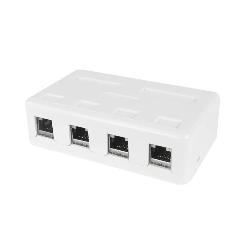 ACT Unloaded surface keystone mount box for 4 keystone jacks