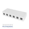 ACT Unloaded surface keystone mount box for 6 keystone jacks