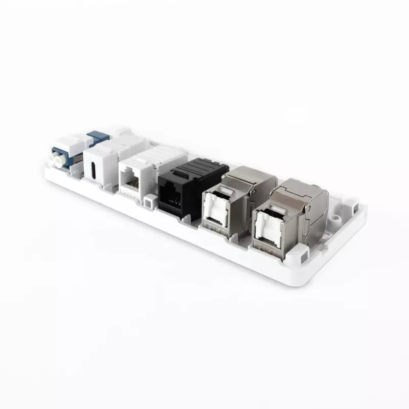 ACT Unloaded surface keystone mount box for 6 keystone jacks