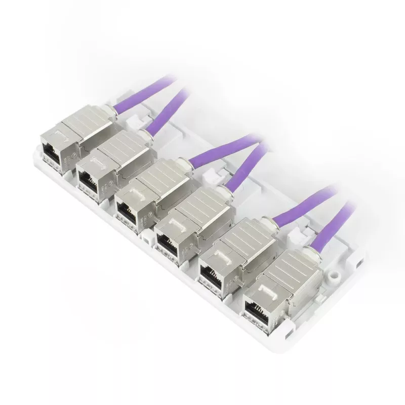 ACT Unloaded surface keystone mount box for 6 keystone jacks