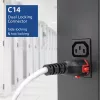 ACT Powercord C14 IEC Lock+ Dual Locking - C15 IEC Lock+ white 2 m, PC3875