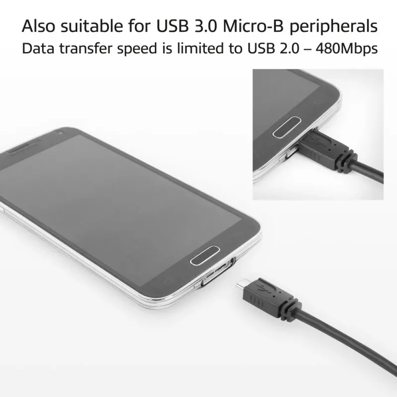 ACT USB Type-C female to USB micro B 2.0 male adapter cable 0.2m