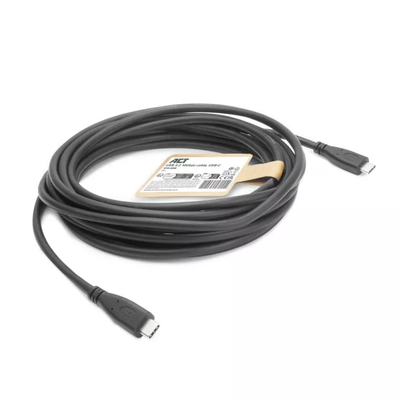 ACT AC7445 USB cable USB 3.2 Gen 2 (3.1 Gen 2) 5 m USB C 10 Gbit/s 60 W Black