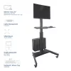 ACT Mobile Workstation for a single monitor, with CPU mount, keyboard and mouse tray