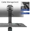ACT Mobile Workstation for a single monitor, with CPU mount, keyboard and mouse tray