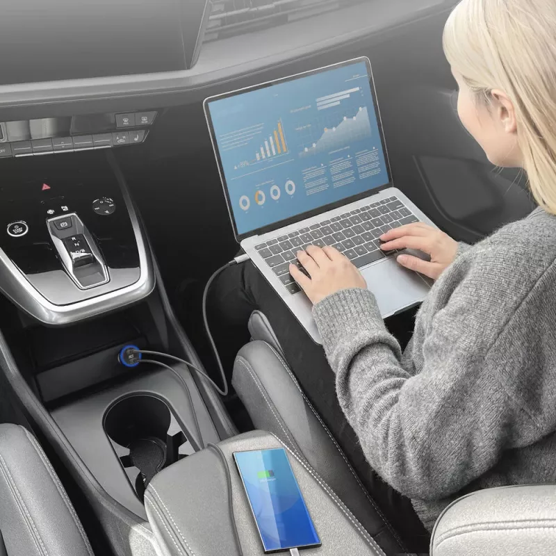 ACT 2-port USB-C Fast Car Charger 95W with Power Delivery PPS, Quick Charge and GaNFast