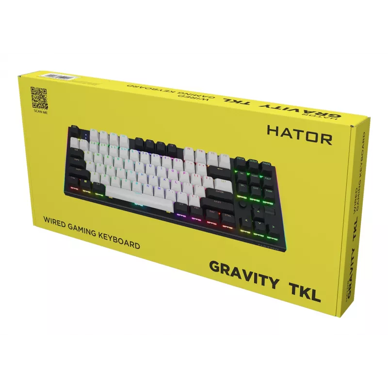 HATOR Gravity TKL keyboard Gaming USB QWERTY US English Black