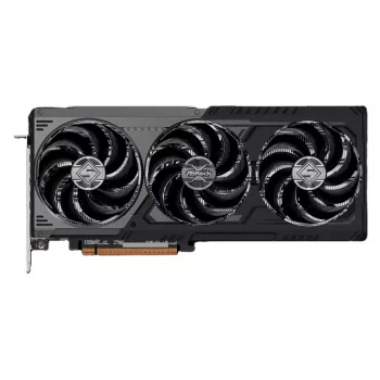 ASRock Radeon RX 9070 GRE Steel Legend Dark 12GB OC GDDR6: RDNA 4, 3072 stream processors, 192-bit, triple-fan, 1x HDMI + 3x DP, PCIe 5.0. Strong 1440p gaming.