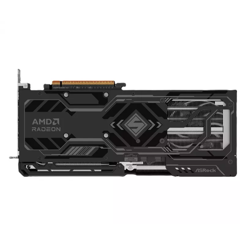 ASRock Radeon RX 9070 GRE Steel Legend Dark 12GB OC GDDR6: RDNA 4, 3072 stream processors, 192-bit, triple-fan, 1x HDMI + 3x DP, PCIe 5.0. Strong 1440p gaming.