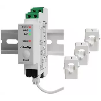 Shelly Pro 3EM 120A v2 3-Phase Smart Energy Meter (DIN Rail)