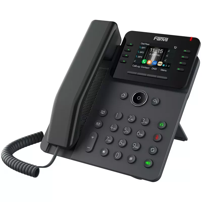 Fanvil V62G Gigabit SIP IP Desk Phone (12 Lines, Colour Display)